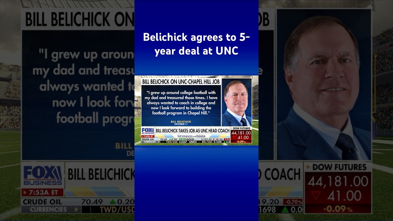 Bill Belichick to tackle new head coach position at University of North Carolina #shorts