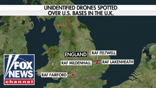 Mystery drones seen over US military bases in United Kingdom