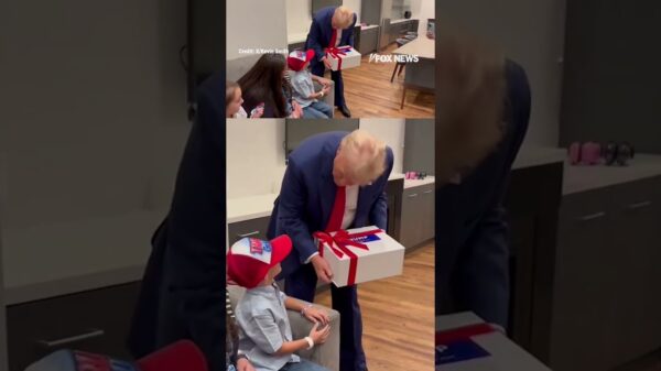 Trump surprises 8-year-old boy fighting rare brain disorder with special birthday gift before rally