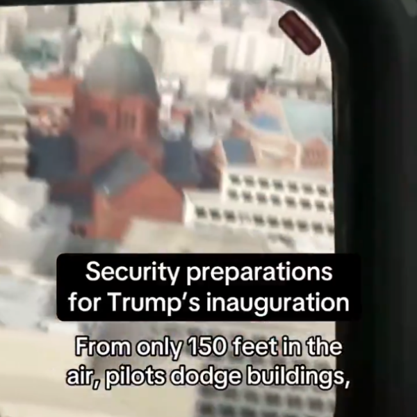 Pilots are flying in a grid-like pattern to scan for “radiological or nuclear irregularities” ahead of the inauguration.