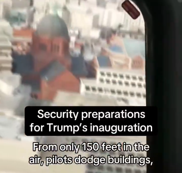 Pilots are flying in a grid-like pattern to scan for “radiological or nuclear irregularities” ahead of the inauguration.