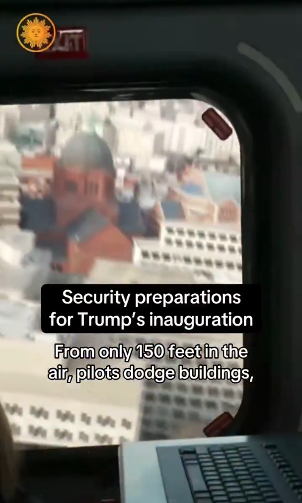 Pilots are flying in a grid-like pattern to scan for “radiological or nuclear irregularities” ahead of the inauguration.