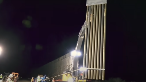 WATCH: Night Construction Border Barrier Infrastructure Progress Continues