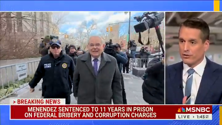 BREAKING: Former Democratic Senator Bob Menendez sentenced to 11 years in prison